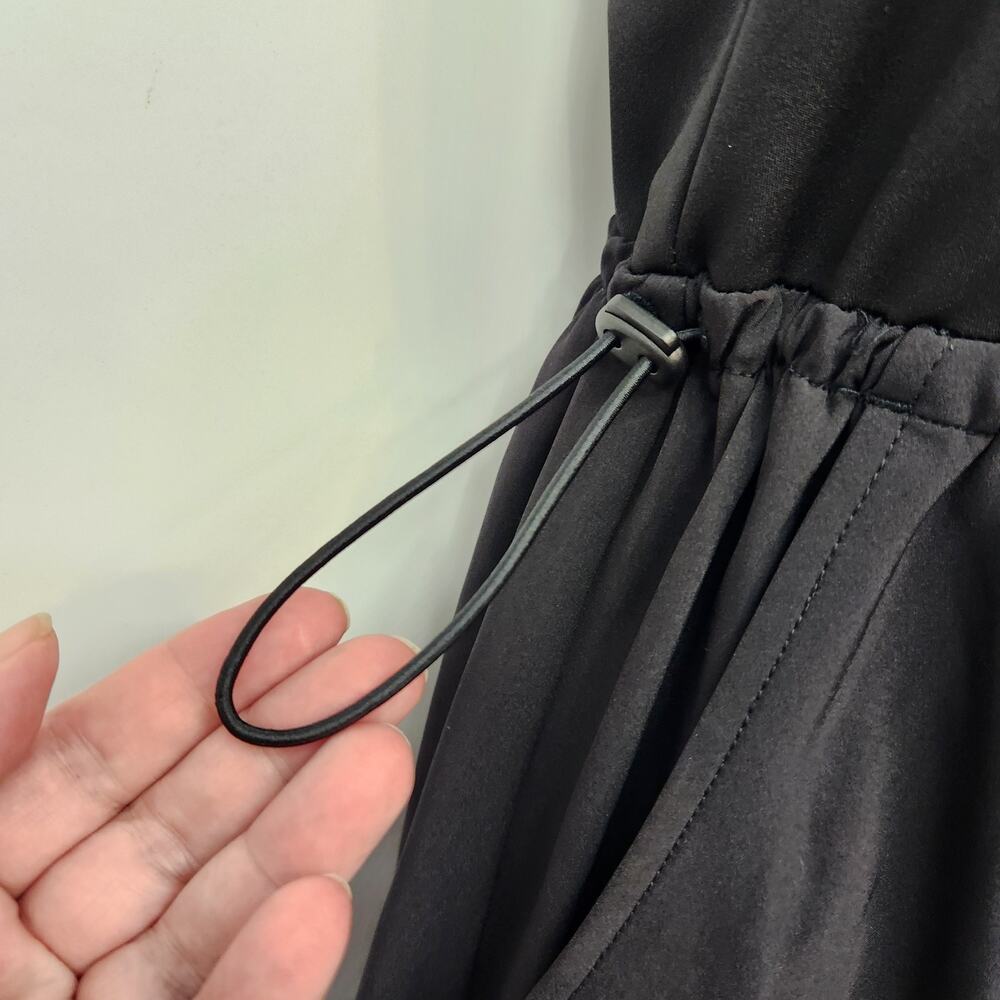 Lou & Grey Black Side Bungee Pocket Built in Bra Tank Midi Dress Women's L - Picture 6 of 10